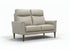 IF-8010 Loveseat, Premium Soft Light Grey Leather Match, Sleek Modern Design, High End Look