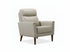IF-8010 Armchair, Premium Soft Light Grey Leather Match, Sleek Modern Design, High End Look