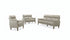 IF-8010 Sofa Set, 3pc, Premium Soft Light Grey Leather Match, Sleek Modern Design, High End Look