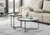 IF-2620 Coffee Table Set, 2Pc, Nested, Sintered Stone White Marble Top, Black Steel Base