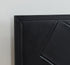 IF-140B Bed, Black, Faux Leather Padded Headboard, Black Metal Frame
