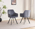 T-1410 | C-1412 Dining Set, 7Pc, Extension Table, 63"-79", Sintered Stone Top, White Marble, Dark Grey Swivel Chairs