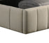 IF-5786 Lift Bed, Warm Ivory Fabric, Enclosed Storage, Modern Channel-Tufted Headboard and Frame