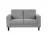 IF-8240 Loveseat, Grey, 58" Wide, Soft-Touch Fabric, Black Legs, Stainless Steel Cup Holders