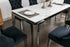 7 Pc Dining Set 71" Chrome Table with Ceramic Marble  T-1274 | C-1260/1/2/3
