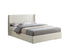 IF-5407 Bed, White, Velvet Fabric, 4 Large Pull-Out Wire Mesh Storage Drawers