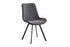 T-1808 | C-1820 Dining Set, 7Pc OR 5Pc, 71" Wood Top Table, Black Metal X-leg Base, Dark Grey Chairs