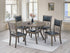 T-1079 | C-1083 - 5 Pc Dining Set - 42" Round Wooden Antique Grey Table + 4 Chairs