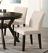 Dining Chairs - Espresso Frame and Creme Fabric Seat (Set of 2)   C-1085