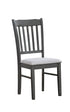 C-1031 Dining Chair, Fabric Seat, Antique Grey Wooden Frame
