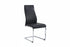 T-1448 | C-1579 Dining Set, 7 Pc, 63" Table + 6 Chairs, Chrome + Glass Table, Black + Black Chairs