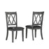 T-1095 | C-1099 Dining Set, 7 Pc, 67" Table + 6 Chairs, Antique Grey, Black Faux Leather Seat Chairs