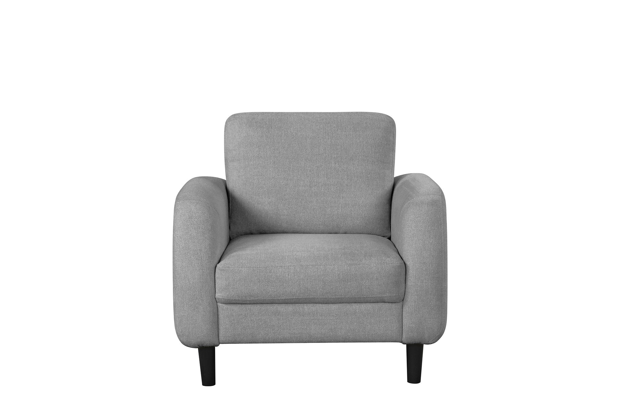IF-8250 Armchair, 36" Wide, Grey, Soft-Touch Fabric, Black Legs