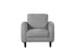 IF-8250 Armchair, 36" Wide, Grey, Soft-Touch Fabric, Black Legs