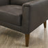 IF-8011 Armchair, Premium Soft Dark Chocolate Leather Match, Sleek Modern Design, High End Look