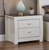 "BARCELONA" Night Table, Hight Gloss White, Black Glass Top