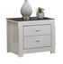 "BARCELONA" Night Table, Hight Gloss White, Black Glass Top