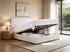 IF-5446 Lift Bed, Cream Fabric, Enclosed Storage