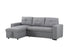 IF-9031 Sectional Sofa Bed, 88" Wide, Grey, Fabric, Reversible Chaise, Lift-Up Storage Compartment