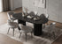 C-1645 Dining Chairs, Grey Textured Fabric Upholstery, Curved Wraparound Backrest, (Set of 2)