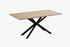 T-1510 | C-1511 Dining Set, 7Pc, 71" Table, Brown Top, Beige Velvet Chairs