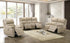 IF-8172 Power Recliner Set, 3pc, Warm Cream, Genuine Leather/Match, USB Charging