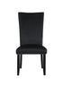 C-1605 Dining Chairs, Black, Velvet, Nailhead Trim (Set of 2)