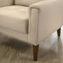 IF-8012 Loveseat, Premium Soft Cream Beige Leather Match, Sleek Modern Design, High End Look