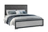 "AMELIA BLACK" Deluxe Bedroom Set, 6Pc, Sleek Silver, Black Accent Trim
