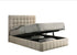 IF-5786 Lift Bed, Warm Ivory Fabric, Enclosed Storage, Modern Channel-Tufted Headboard and Frame