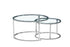 IF-2610 Coffee Tables, 2Pc Set, Nesting, 32" Round, 24" Round, Chrome Steel Frames