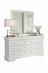 "POMPEI WHITE"  Dresser + Mirror, Crocodile Veneer