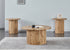 IF-2661 Coffee Table Set, 3Pc, Light Natural Wood Colour, Round Wooden Top