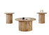 IF-2661 Coffee Table Set, 3Pc, Light Natural Wood Colour, Round Wooden Top