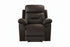 IF-8160 Power Recliner Armchair, Dark Chocolate Brown, Genuine Leather/Match, USB Charging, Hidden Cup Holders