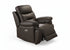 IF-8160 Power Recliner Armchair, Dark Chocolate Brown, Genuine Leather/Match, USB Charging, Hidden Cup Holders