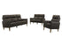 IF-8011 Sofa Set, 3pc, Premium Soft Dark Chocolate Leather Match, Sleek Modern Design, High End Look