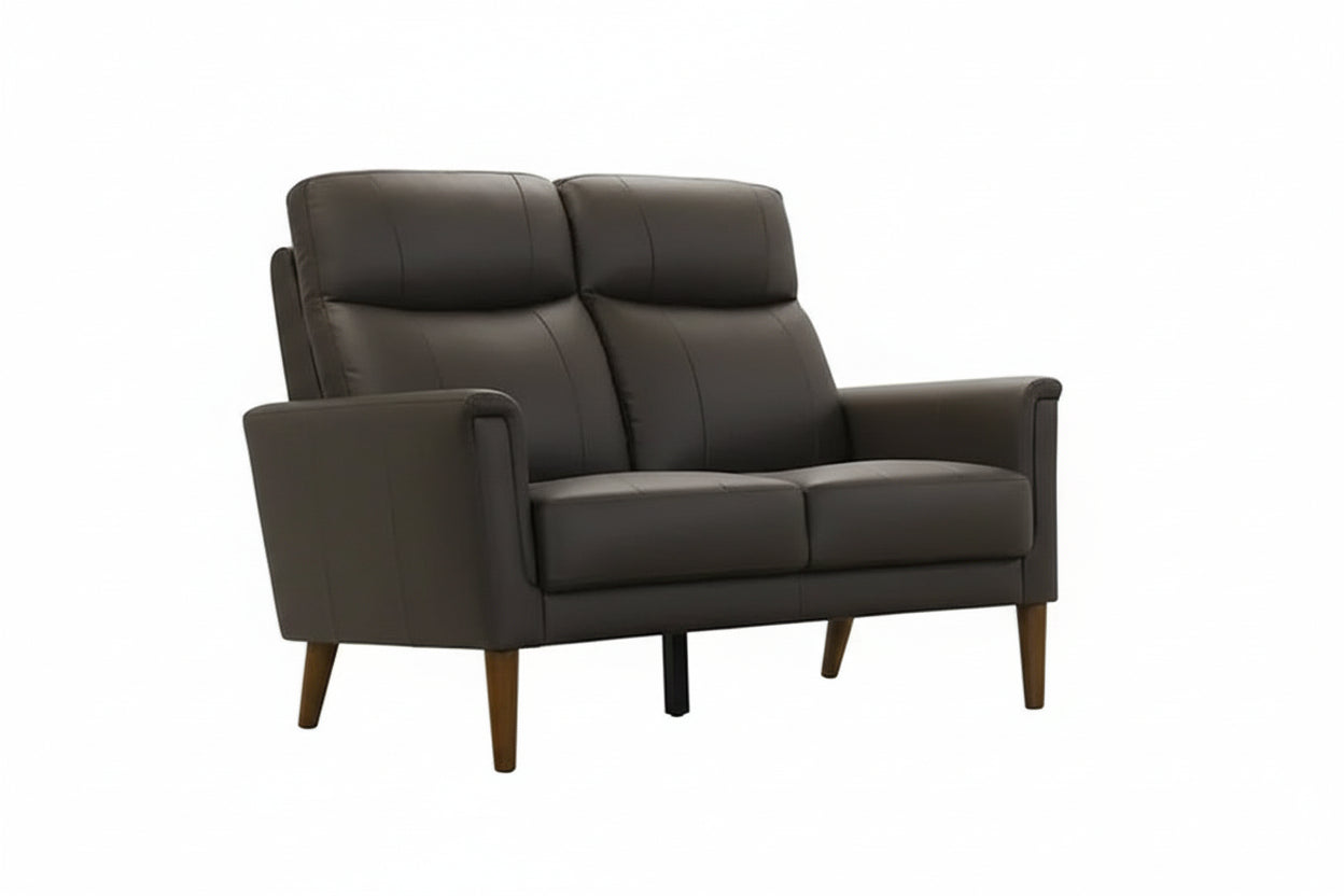 IF-8011 Loveseat, Premium Soft Dark Chocolate Leather Match, Sleek Modern Design, High End Look