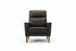 IF-8011 Armchair, Premium Soft Dark Chocolate Leather Match, Sleek Modern Design, High End Look