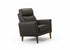 IF-8011 Armchair, Premium Soft Dark Chocolate Leather Match, Sleek Modern Design, High End Look