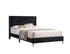 IF-5593 Bed, Black, Velvet, Diamond Pattern Tufting