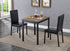 T-1025 Dining Table, 32" Brown Top, Black Metal Frame
