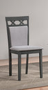 C-1096 Dining Chair, Fabric Seat, Antique Grey Wooden Frame