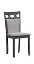 C-1096 Dining Chair, Fabric Seat, Antique Grey Wooden Frame