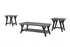 IF-3505 Coffee Table Set, 3Pc, Grey Top, 48" Coffee Table, 22" End Tables, Grey Frame