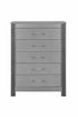 "LOGAN SILVER" Deluxe Bedroom Set, 6Pc, Sleek Silver, Dazzling Crushed Crystal Accents