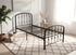 IF-5425 Bed, Black Steel Frame, Contemporary Design