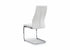 T-1448 | C-1575 Dining Set, 7 Pc, 63" Table + 6 Chairs, Chrome + Glass Table, Chrome + White Chairs