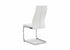 C-1575 Dining Chair, White, Faux Leather, Chrome C-Shape Frame, Elegant Diamond Stitching,  Set of 2 Chairs