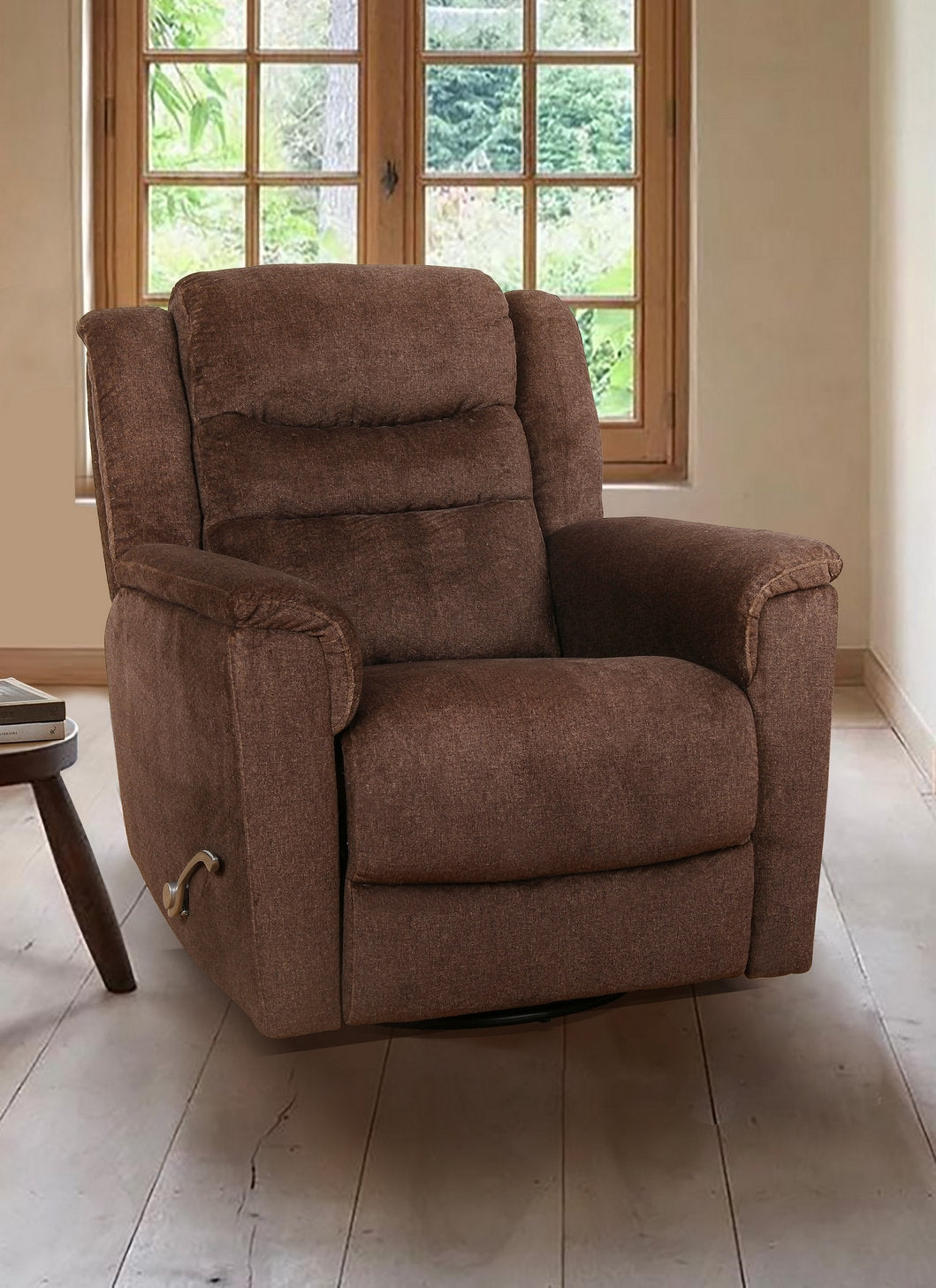 IF-6346 Recliner, Brown, Fabric, Swivel Glider Mechanism